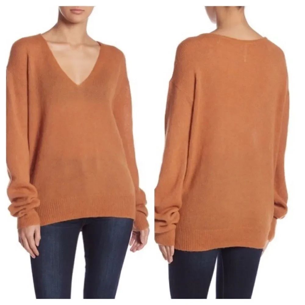 Free People Gossamer V-Neck Sweater Sz Med
